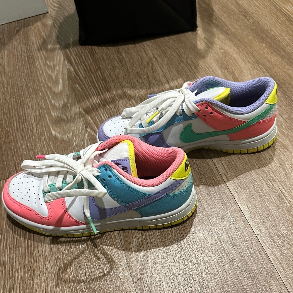 Nike Kids Sneakers in Pink, Blue, and Yellow